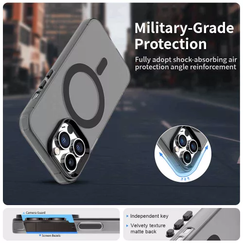 Techsuit - CandyCase MagSafe tok - iPhone 13 Pro - Fekete