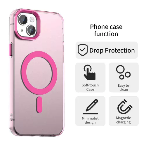 Techsuit - CandyCase MagSafe tok - iPhone 15 - Rózsaszín