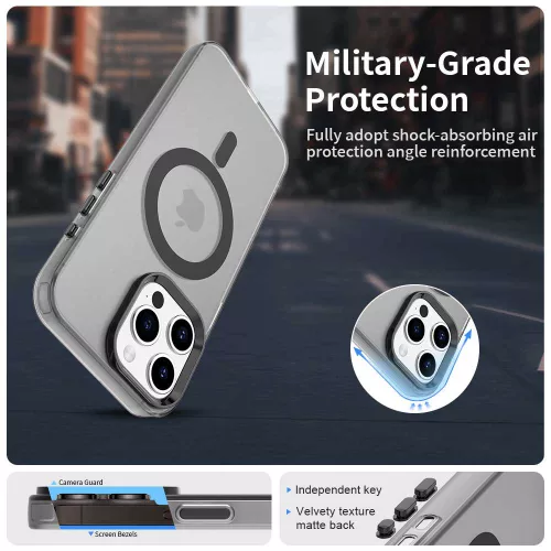 Techsuit - CandyCase MagSafe tok - iPhone 15 Pro - Fekete