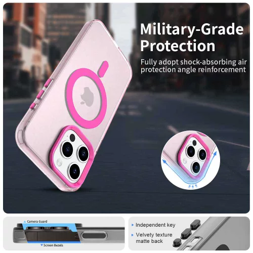 Techsuit - CandyCase MagSafe tok - iPhone 15 Pro - Rózsaszín