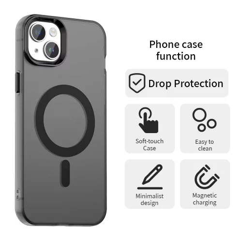 Techsuit - CandyCase MagSafe tok - iPhone 15 Plus - Fekete