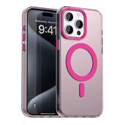 Techsuit - CandyCase MagSafe tok - iPhone 15 Pro Max - Rózsaszín