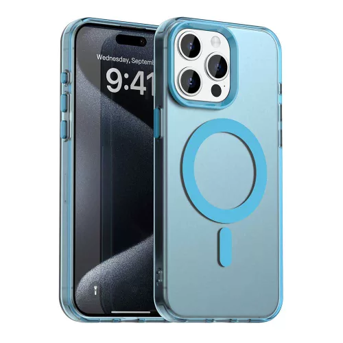 Techsuit - CandyCase MagSafe tok - iPhone 15 Pro Max - Kék