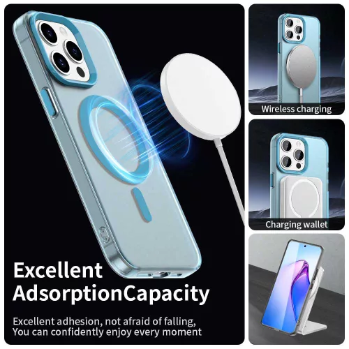 Techsuit - CandyCase MagSafe tok - iPhone 15 Pro Max - Kék