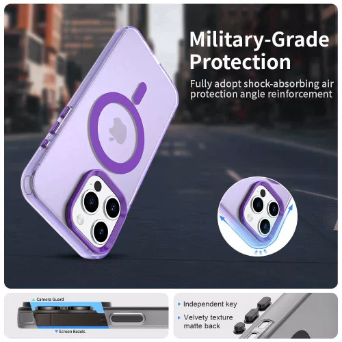 Techsuit - CandyCase MagSafe tok - iPhone 15 Pro Max - Lila