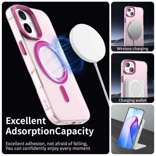 Techsuit - CandyCase MagSafe tok - iPhone 16 - Rózsaszín
