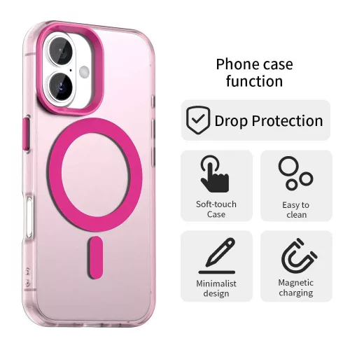 Techsuit - CandyCase MagSafe tok - iPhone 16 - Rózsaszín