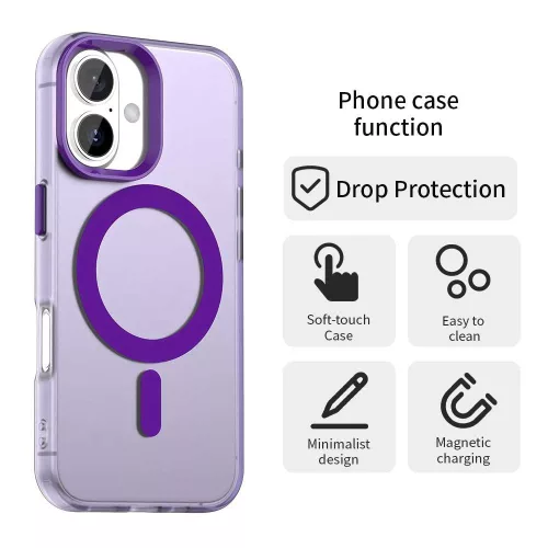 Techsuit - CandyCase MagSafe tok - iPhone 16 - Lila
