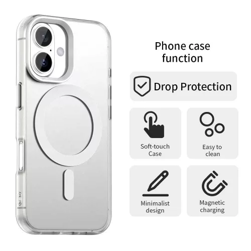Techsuit - CandyCase MagSafe tok - iPhone 16 Plus - Fehér