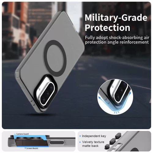 Techsuit - CandyCase MagSafe tok - Samsung Galaxy A56 5G - Fekete
