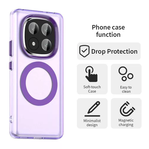 Techsuit - CandyCase MagSafe tok - Xiaomi Redmi Note 14 Pro+ 5G - Lila