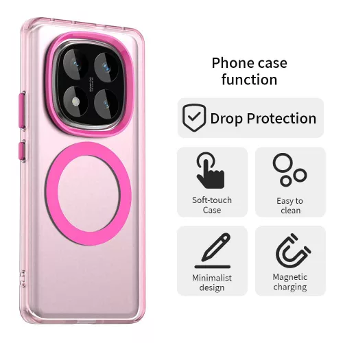 Techsuit - CandyCase MagSafe tok - Xiaomi Redmi Note 14 Pro 5G / Poco X7 - Rózsaszín
