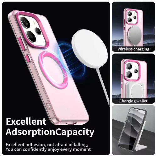 Techsuit - CandyCase MagSafe tok - Xiaomi Redmi Note 14 4G (Regional) - Rózsaszín