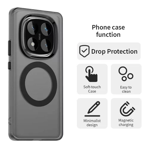 Techsuit - CandyCase MagSafe tok - Xiaomi Redmi Note 14 Pro 4G - Fekete