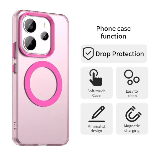 Techsuit - CandyCase MagSafe tok - Xiaomi Redmi Note 14 4G (Standard) - Rózsaszín