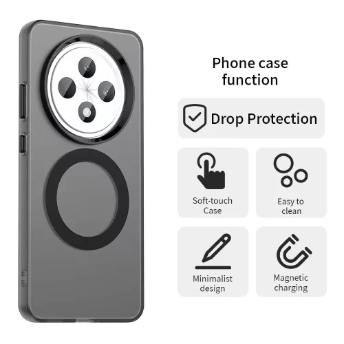 Techsuit - CandyCase MagSafe tok - Oppo Reno 12 F 4G / Reno 12 F 5G / Reno12 FS 4G / Reno12 FS 5G - Fekete