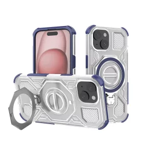   Techsuit - Carbon Shield PRO ütésálló tok - iPhone 15 - Kék átlátszó