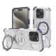 Techsuit - Carbon Shield PRO ütésálló tok - iPhone 15 Pro - Kék átlátszó