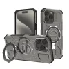Techsuit - Carbon Shield PRO ütésálló tok - iPhone 15 Pro - Átlátszó fekete
