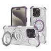 Techsuit - Carbon Shield PRO ütésálló tok - iPhone 15 Pro - Lila átlátszó