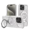 Techsuit - Carbon Shield PRO ütésálló tok - iPhone 15 Pro Max - Fehér Átlátszó