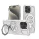 Techsuit - Carbon Shield PRO ütésálló tok - iPhone 15 Pro Max - Fehér Átlátszó