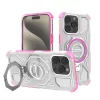 Techsuit - Carbon Shield PRO ütésálló tok - iPhone 15 Pro Max - Rózsaszín átlátszó