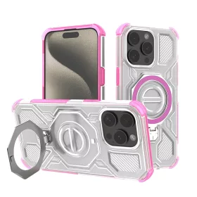   Techsuit - Carbon Shield PRO ütésálló tok - iPhone 15 Pro Max - Rózsaszín átlátszó