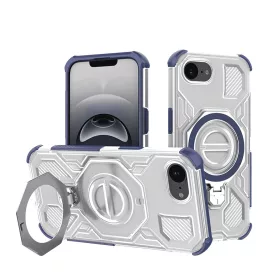   Techsuit - Carbon Shield PRO ütésálló tok - iPhone 16e / iPhone 17e - Kék átlátszó