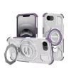 Techsuit - Carbon Shield PRO ütésálló tok - iPhone 16e / iPhone 17e - Lila átlátszó