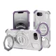 Techsuit - Carbon Shield PRO ütésálló tok - iPhone 16e / iPhone 17e - Lila átlátszó