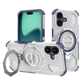   Techsuit - Carbon Shield PRO ütésálló tok - iPhone 16 - Kék átlátszó