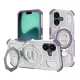 Techsuit - Carbon Shield PRO ütésálló tok - iPhone 16 - Lila átlátszó