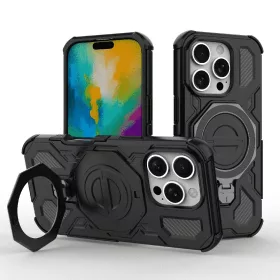   Techsuit - Carbon Shield PRO ütésálló tok - iPhone 16 Pro - Fekete