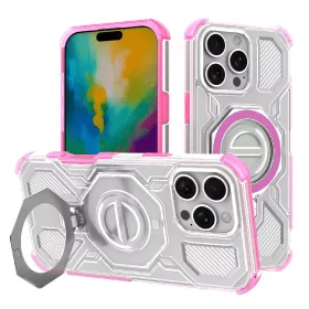   Techsuit - Carbon Shield PRO ütésálló tok - iPhone 16 Pro - Rózsaszín átlátszó