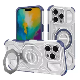   Techsuit - Carbon Shield PRO ütésálló tok - iPhone 16 Pro - Kék átlátszó