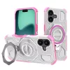 Techsuit - Carbon Shield PRO ütésálló tok - iPhone 17 - Rózsaszín átlátszó