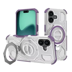   Techsuit - Carbon Shield PRO ütésálló tok - iPhone 17 - Lila átlátszó