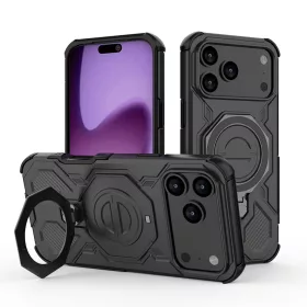   Techsuit - Carbon Shield PRO ütésálló tok - iPhone 17 Pro - Fekete