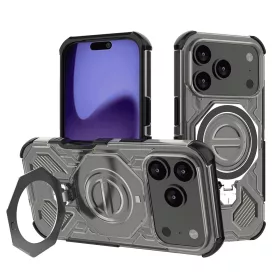   Techsuit - Carbon Shield PRO ütésálló tok - iPhone 17 Pro - Átlátszó fekete