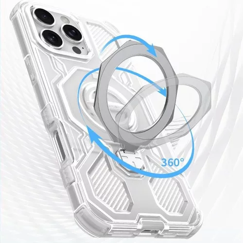 Techsuit - Carbon Shield PRO ütésálló tok - iPhone 17 Pro Max - Rózsaszín átlátszó