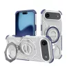 Techsuit - Carbon Shield PRO ütésálló tok - iPhone 17 Air - Kék átlátszó