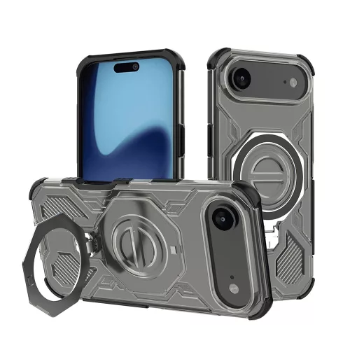 Techsuit - Carbon Shield PRO ütésálló tok - iPhone 17 Air - Átlátszó fekete