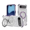 Techsuit - Carbon Shield PRO ütésálló tok - iPhone 17 Air - Lila átlátszó