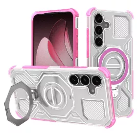  Techsuit - Carbon Shield PRO ütésálló tok - Samsung Galaxy S25 - Rózsaszín átlátszó