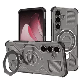   Techsuit - Carbon Shield PRO ütésálló tok - Samsung Galaxy S25 Plus - Átlátszó fekete