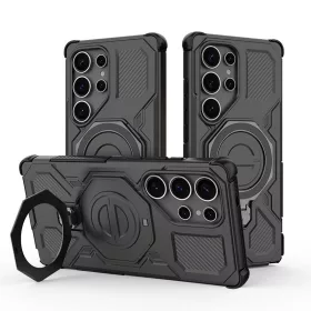   Techsuit - Carbon Shield PRO ütésálló tok - Samsung Galaxy S25 Ultra - Fekete