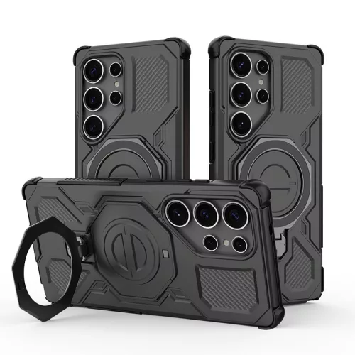 Techsuit - Carbon Shield PRO ütésálló tok - Samsung Galaxy S25 Ultra - Fekete