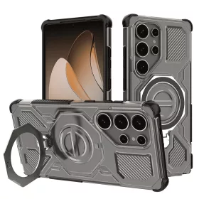   Techsuit - Carbon Shield PRO ütésálló tok - Samsung Galaxy S25 Ultra - Átlátszó fekete
