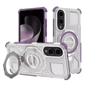   Techsuit - Carbon Shield PRO ütésálló tok - Samsung Galaxy S25 Edge - Lila átlátszó